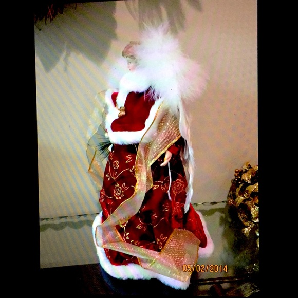 BRAND NEW! FEATHERED ANGEL TABLE TREE TOPPER - Picture 2 of 6